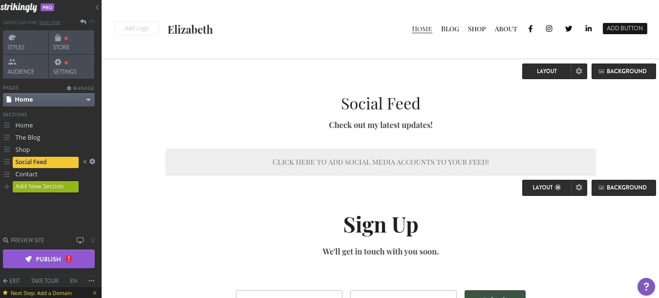 null Social Feed on website for better engagement & promote UGC